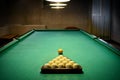 Russian pyramid billiards Royalty Free Stock Photo