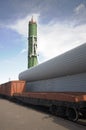 Russian railway ballistic missile with nuclear warhead
