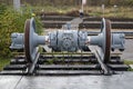 The Russian railway gauge is 1520 mm .The European railway gauge is 1435mm Royalty Free Stock Photo