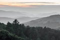 Russian Ridge Santa Cruz Mountains Rolling Hills Sunset Royalty Free Stock Photo