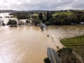 Russian River Flooding. Westside Road, Healdsburg, CA Royalty Free Stock Photo