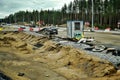 Russian road construction Royalty Free Stock Photo