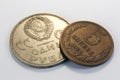 Russian rouble coins, soviet union