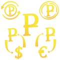 Russian Rouble currency symbol icon of Russia