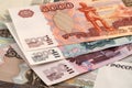 Russian roubles Royalty Free Stock Photo