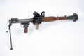 A Russian RPG 7 rocket launcher with bipod mount and long range optical sight. Royalty Free Stock Photo