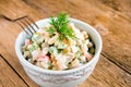 Russian salad olivier Royalty Free Stock Photo