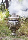 Russian samovar close up Royalty Free Stock Photo