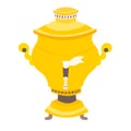 Russian samovar vector illustration. Russian tradicional kitchen equipment for tea. Royalty Free Stock Photo