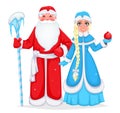 Russian Santa Claus and Snow Maiden