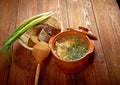 Russian sauerkraut soup stchi Royalty Free Stock Photo
