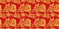 Russian seamless pattern vector with hohloma decor