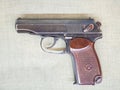 1951 Russian semi-automatic Makarov pistol PM Royalty Free Stock Photo