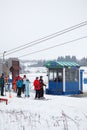 Russian ski resorts Sorochany in winter season