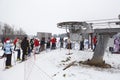 Russian ski resorts Sorochany in winter season