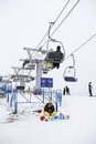 Russian ski resorts Sorochany in winter season