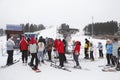 Russian ski resorts Sorochany in winter season