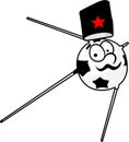 Russian soccer ball satellite