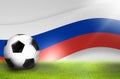 Russian soccer football 3d illustration background