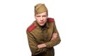 Russian soldier angry looking Royalty Free Stock Photo