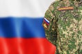 Russian soldiers in camouflage uniforms