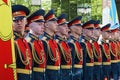 Russian Soldiers at parade Formation Royalty Free Stock Photo