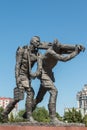 Russian soldiers statue in Victory Square in Bishkek, Kyrgyzstan