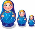 Russian souvenir nested doll Royalty Free Stock Photo