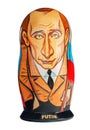 Russian souvenir, wooden matryoshka Putin.