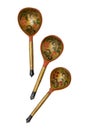 Russian souvenir - wooden spoons in Khokhloma style