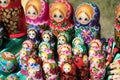 Russian Souvenirs Matryoshka stands on the counter Royalty Free Stock Photo