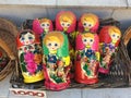 Russian souvenirs in a shop. Matreshka