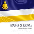 Russian state Republic of Buryatia flag.