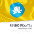 Russian state Republic of Kalmykia flag.