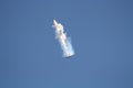 Russian supersonic fighter fall with smoke