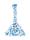 Russian symbol balalaika made in style gzhel. Vector illustration