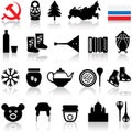 Russian Symbols Icon Set.