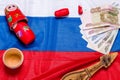 Russian symbols background. Royalty Free Stock Photo
