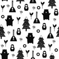 Russian symbols seamless pattern.