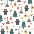 Russian symbols seamless pattern.