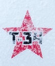 Russian T34 Soviet Star on Snow