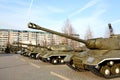 Russian tank - memorial to the victory in the WWII Royalty Free Stock Photo