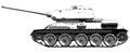 Russian tank T 34 - vector drawing