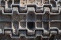 Russian tank track caterpillar mud background texture pattern closeup