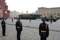 Russian thermonuclear weapon intercontinental ballistic missile Yars on parade festivities devoted to 74 anniversary of Victory Da Royalty Free Stock Photo