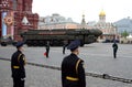 Russian thermonuclear weapon intercontinental ballistic missile Yars on parade festivities devoted to 74 anniversary of Victory Da Royalty Free Stock Photo