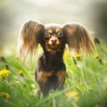 Russian Toy Terrier Dog Long Haired Royalty Free Stock Photo