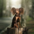 Russian Toy Terrier Dog Long Haired Royalty Free Stock Photo