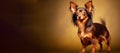 Russian Toy Terrier purebred beautiful breed of dog, background nature