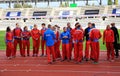 Russian Track and Field team on DecaNation Games